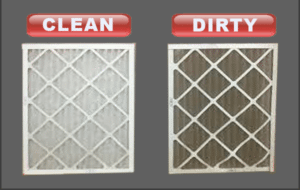 Clean and Dirty HVAC filters